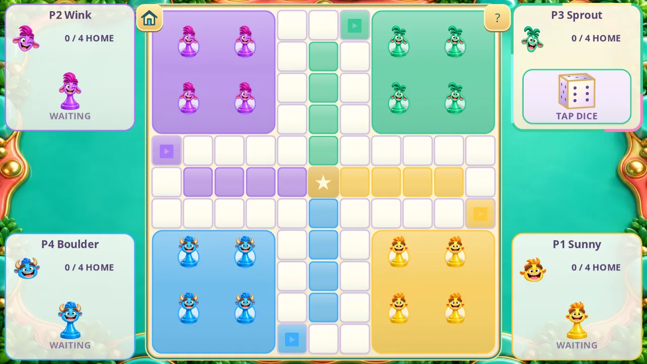 Giggle Club Ludo Bump match screen