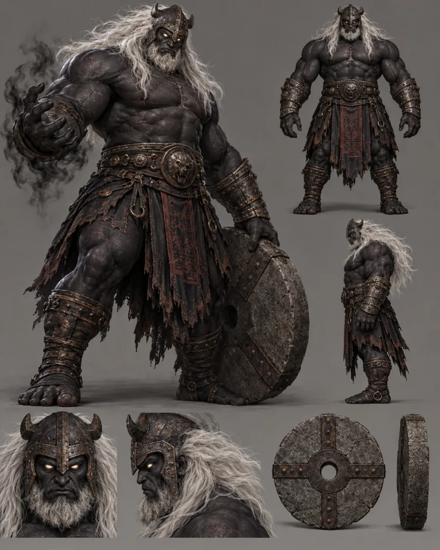 Div-e Sepid production character concept for Legend of the Shahnameh